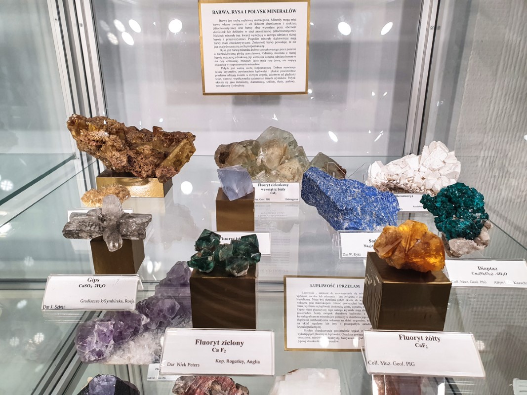 Muzeum Geologiczne - kolekcja minerałów